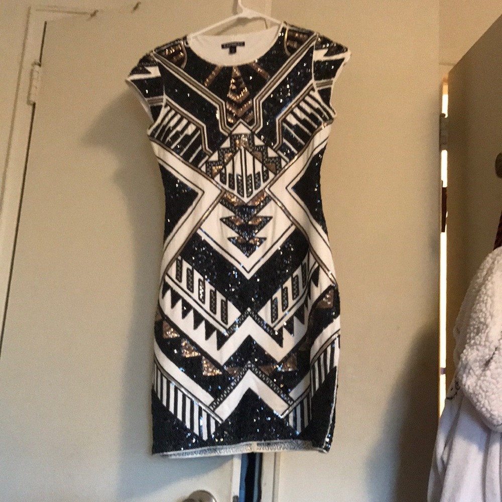 Express white sequin dress Worn 1x